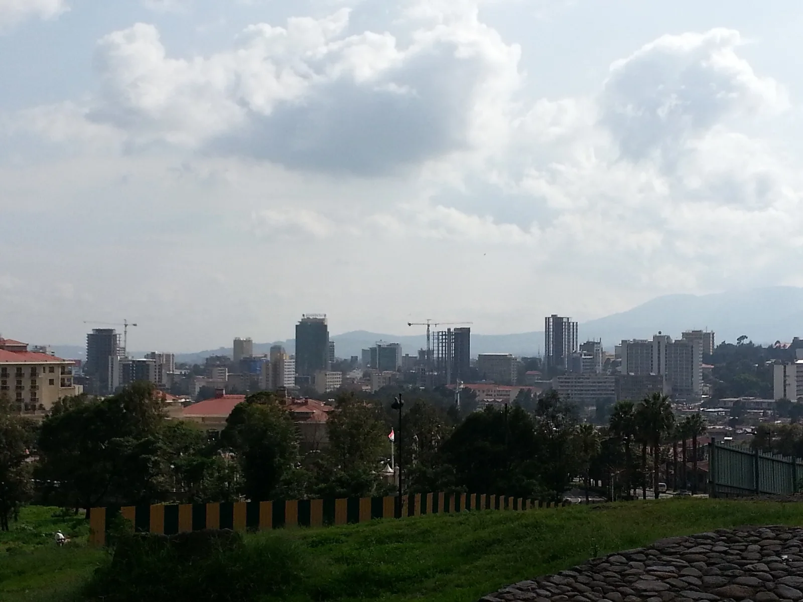 Addis Ababa spreading across the Ethiopian highlands